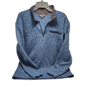 Eddie Bauer Sweater Size Large Fleece Quarter‎ Zip Pullover Athleisure